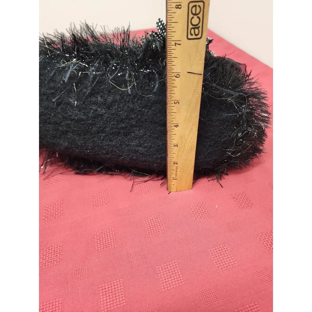 Artisan Handmade Black Felted Wool Purse Cupid  Bag Charm Dragonfly Lining Y2K